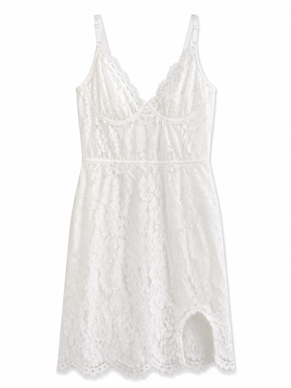 White Lace Mini Dress